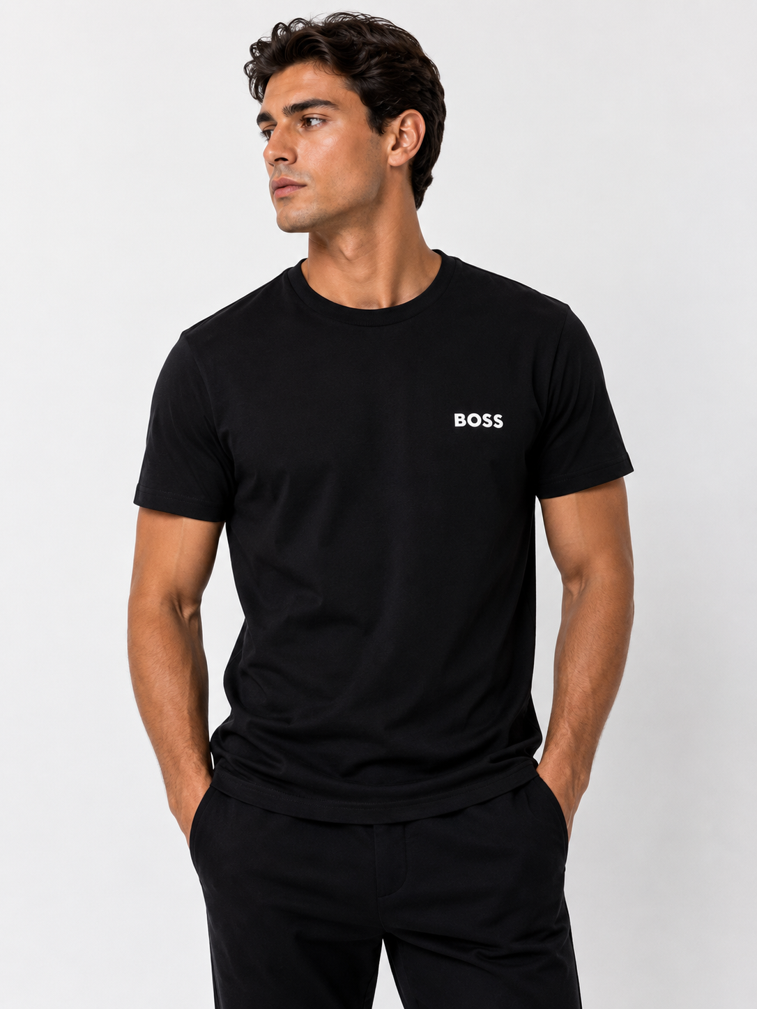 BOSS Essential Logo T-Shirt – Black