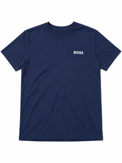 BOSS Essential Logo T-Shirt – Navy Blue
