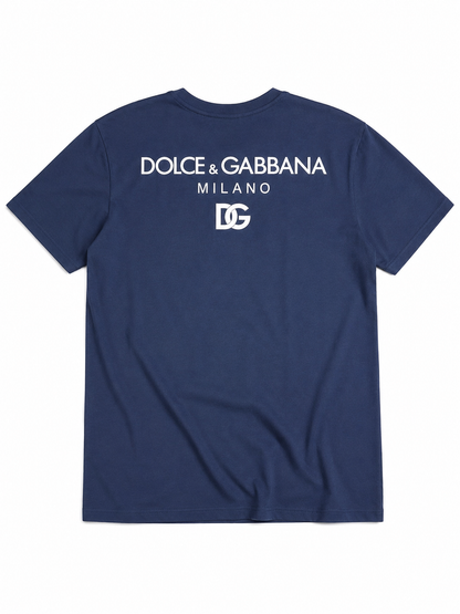 Navy Blue Premium Cotton Graphic T-Shirt