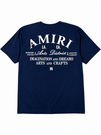 Navy Graphic “Arts District” Oversized T-Shirt