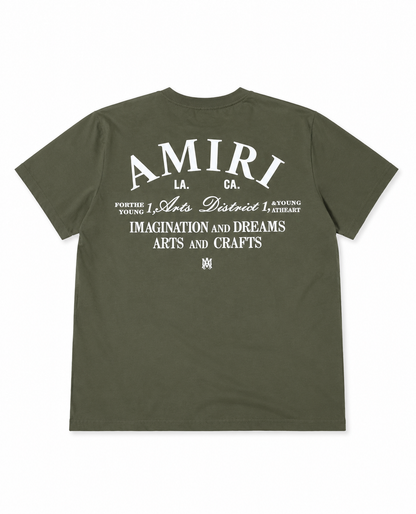 AMIRI Olive Green Graphic T-Shirt – LA Arts District Edition