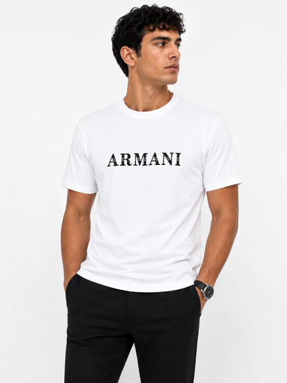 Armani Vertical Logo T-Shirt